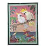 LL - White Cockatoos Print by Raul Del Rio