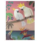 LL - White Cockatoos Print by Raul Del Rio