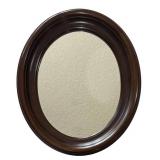 LL - Vintage Oval Wooden Framed Mirror