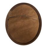 LL - Vintage Oval Wooden Framed Mirror