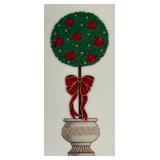 LL - Two Festive Mikasa Topiary Accent Plates