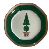 LL - Two Festive Mikasa Topiary Accent Plates