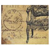 LL - Distressed Burlap Wall Art - Vintage Chair Print on Carte Postale