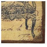 LL - Distressed Burlap Wall Art - Vintage Chair Print on Carte Postale