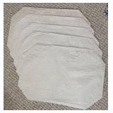 LL - Placemat Collection Assorted Styles: White Embossed Octagons, Blue Damask, Blue Braided Round and More