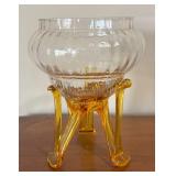 LL - Pier 1 Imports Brass Book Stand, Crackle Glass Nut Bowls and More