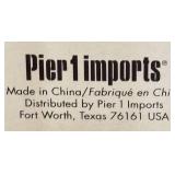 LL - Pier 1 Imports Brass Book Stand, Crackle Glass Nut Bowls and More