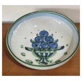 LL - MA Hadley Bowl - Hand-Painted Ceramic with Blue Floral Pattern