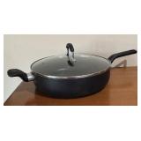 LL - T-fal Fry Pan with Glass Lid, Silver-Plated Platters, Bowls & Salt & Pepper Shakers