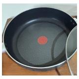 LL - T-fal Fry Pan with Glass Lid, Silver-Plated Platters, Bowls & Salt & Pepper Shakers