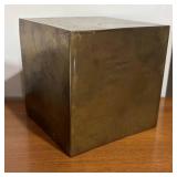 LL - Vintage Brass Bowl, Brass Cube & Dresser Box