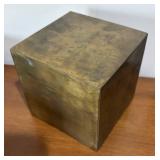 LL - Vintage Brass Bowl, Brass Cube & Dresser Box