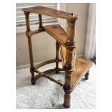P - Vintage Wooden Multi Tier Plant Stand