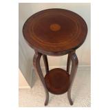 LR - Vintage Plant Stand with Faux Greenery