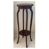 LR - Vintage Plant Stand with Faux Greenery