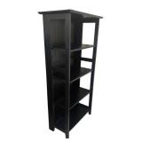 O - Black 5-Shelf Bookcase