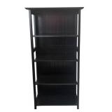 O - Black 5-Shelf Bookcase