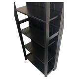 O - Black 5-Shelf Bookcase