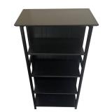O - Black 5-Shelf Bookcase