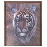 O - Two Tiger & Lion Framed Wildlife Art Prints