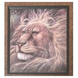 O - Two Tiger & Lion Framed Wildlife Art Prints