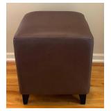 O - Crate & Barrel Leather Footstool