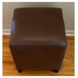 O - Crate & Barrel Leather Footstool