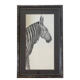 O - Bombay Company "Zoe the Zebra" Wall Art