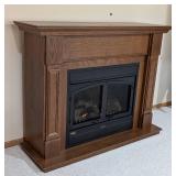 LL - Vermont Castings Electric Fireplace Mantel - Oak Finish