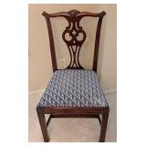 ML - Vintage Mahogany Dining Table Set with 8 Chippendale Style Chairs