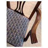 ML - Vintage Mahogany Dining Table Set with 8 Chippendale Style Chairs