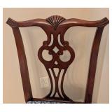 ML - Vintage Mahogany Dining Table Set with 8 Chippendale Style Chairs