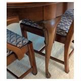 ML - Vintage Mahogany Dining Table Set with 8 Chippendale Style Chairs