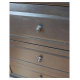K - Black Wood 6-Drawer Dresser