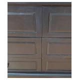 K - Black Wood 6-Drawer Dresser