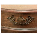 ML - Wooden Jewelry Armoire - Carved Columns & Mirror Lid