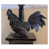 ML - Rooster Table Lamp - Black Rooster with Cream Shade