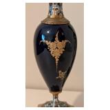 LL - Pair of Vintage Vases - Sevres-Style Pair, Champlevé Enamel