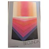 LL - Arthur Secunda Space Warp Collage 1979 Framed Museum Poster