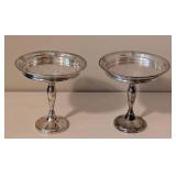 LL - Vintage Sterling Weighted Compote Dishes (Pair)