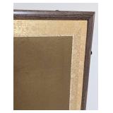 LL - Large 4-Panel Asian Byobu Wall Screen 71 x 36 in Gold Leaf Landscape Scene