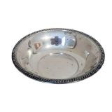LL - Vintage Sterling Silver Bowl - Beaded Rope Edge