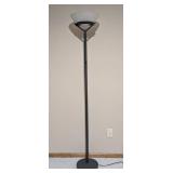 LL - Floor Lamp, Black Metal with Frosted Glass Shade