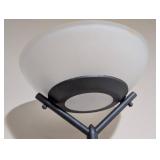 LL - Floor Lamp, Black Metal with Frosted Glass Shade