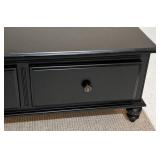 LL - Riverside Black Wood Coffee Table with 2 Drawers