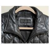 LL - Gallery Leather Jacket - Quilted Diamond Stitch - Black - Size S