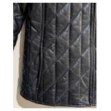 LL - Gallery Leather Jacket - Quilted Diamond Stitch - Black - Size S