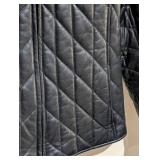 LL - Gallery Leather Jacket - Quilted Diamond Stitch - Black - Size S