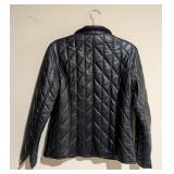 LL - Gallery Leather Jacket - Quilted Diamond Stitch - Black - Size S