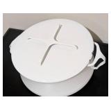 LL - Dansk White Enamel Pot with Lid